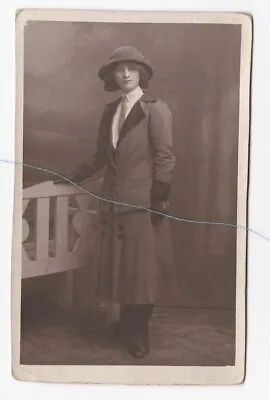 Vintage Photograph Edwardian Style 1912 Lady Woman Fashionable Suit Gloves Hat  • $12.37