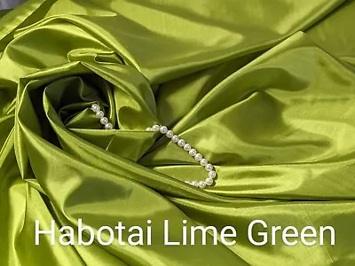 Silk Habotai Lining Lime Green  60  Wide By Yard  Blouse Scarves Lingerie. • $4.50