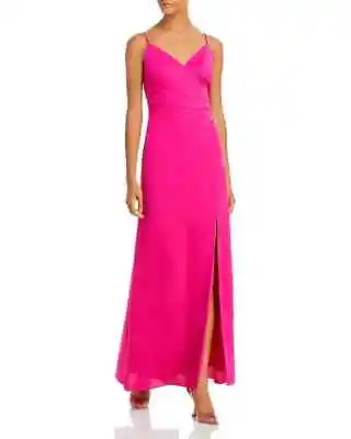 Aqua L50008 Womens Pink Womens Tie Back Split Hem Maxi Dress Size 6 • $125.10