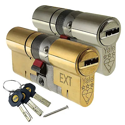 Yale UPVC Door Lock Platinum Euro Cylinder TS007 3 * Star AntiSnap High Security • £44.73