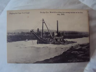 PPC Postcard Cape Cod MA Canal  Dredge Gov Warfield Divided Unposted E • $14.99