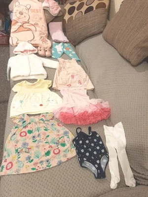 £5.99 • Buy Baby Girls Clothes Bundle Age 0-3 Months Inc Coat,swimwear, Sleep Bag