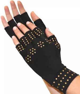 Compression Arthritis Gloves - Magnetic Anti-Arthritis Fingerless Health Therapy • $23.74