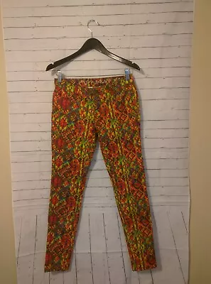 Junior's Princess Vera Wang Multicolor Geometric Patterned Skinny Jeans Size 7  • $11.99