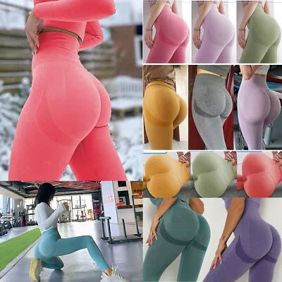 $16.26 • Buy Women High Waist Gym Anti-Cellulite Push Up Yoga Pants TikTok Butt Lift Leggings