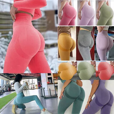 $16.26 • Buy Women High Waist Gym Anti-Cellulite Push Up Yoga Pants TikTok Butt Lift Leggings