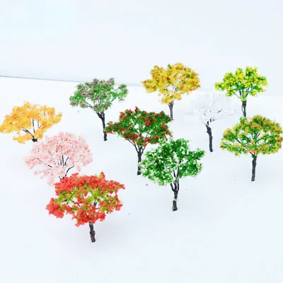 10PC Miniatures HO/OO Scale Flower Trees Landscape Garden Plant Sand Table Model • $8.99