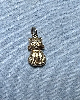 9ct Gold Cat Charm For Bracelet / Pendant  0.52g • £32