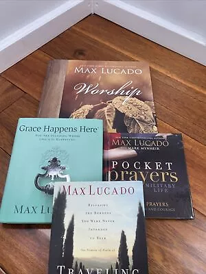 Max Lucado Christian Lot 4 Grace Happens Pocket Prayers Traveling Light Worship • $7.95