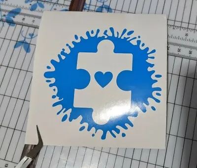 Autism Awareness Splat Car Window Vinyl Decal Sticker 3  Message Color: • $3