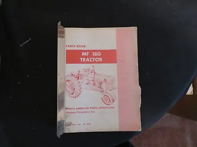 Massey Ferguson 180 Tractor Parts Book  • $24.95
