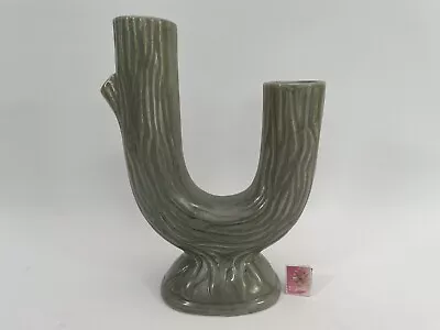 Vintage Dartmouth Pottery Unusual Quirky Log Design Grey Vase 290 Home Decor • £19.99