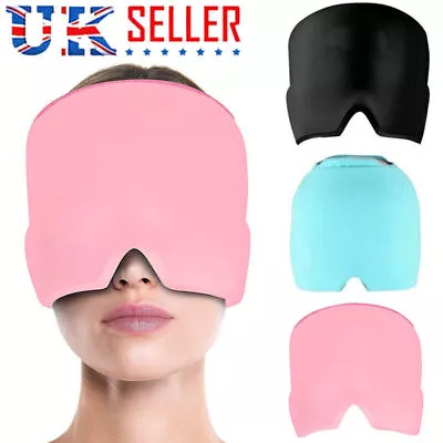 UK Ice Cap Tension Headache Migraine Relief Mask Hat Headache Heat Cold Therapy • £6.49