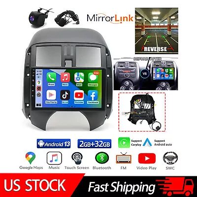 For 2008-2014 Nissan Sunny Versa Android 13 Radio 9  Apple CarPlay GPS Navi Wifi • $136.99