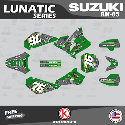 $49.99 • Buy Graphics Kit For Suzuki RM85 (2001-2023) RM 85 LUNATIC-green