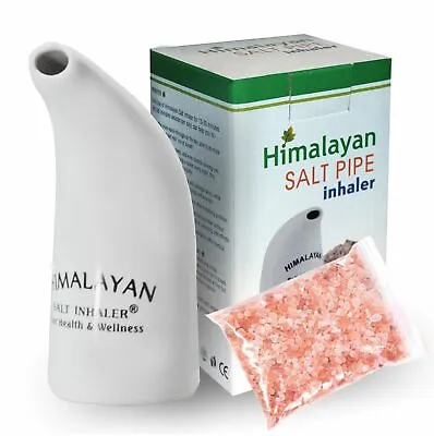 1x Himalayan Salt Asthma Inhaler Ceramic Natural Anti Corona With 200gram Salt • £10.90