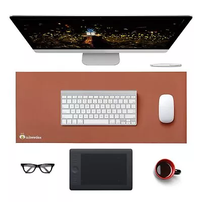 Leather Desk MatDesk Writing Pad - Office Desk Pad Desk Mats On Top Of Desk... • $21.96