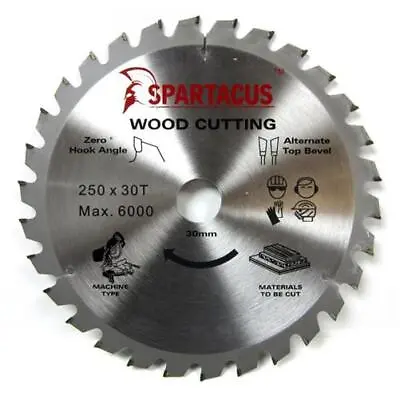 Spartacus Wood Cutting Saw Blade 250 Mm X 30 Teeth X 30mm Makita MLS100 • £17.49