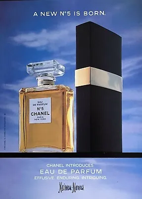 1987 CHANEL N°5 Eau De Parfum A New N°5 Is Born Vintage PRINT AD • £10.13