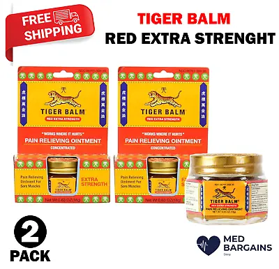 Tiger Balm Red Extra Strength Pain Relieving Ointment 18g - 2 Pack (EXP:06/2027) • $9.95