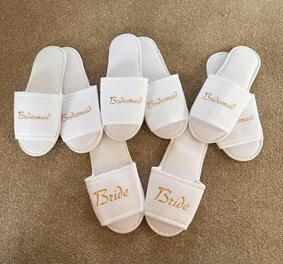 £4 • Buy Personalised Bridal Party Slippers