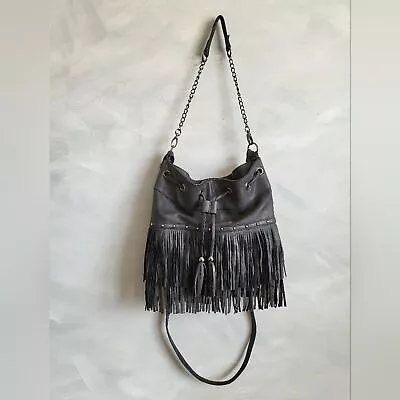 Mossimo Faux Leather Fringe Tassel Crossbody Bag • $20