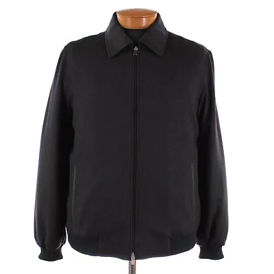 Hettabretz NWD Cashmere Blend Jacket W/ Lambskin Size 50 (~ L US) Black & Gray • $2499.99
