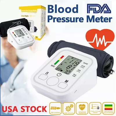 Arm Digital Blood Pressure Monitor Voice Reading BP Cuff Meter Tester Machine US • $12.79