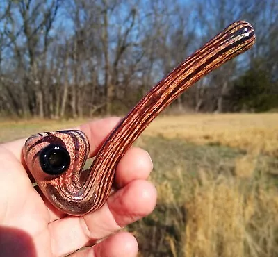 Mini Woodgrain Pocket Gandalf Glass Tobacco Pipe Sherlock  • $40