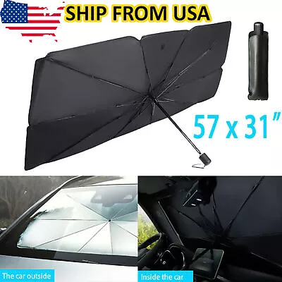 Car Sunshade Cover Visor Sun Shade Front Window Windshield Foldable Umbrella • $11.59