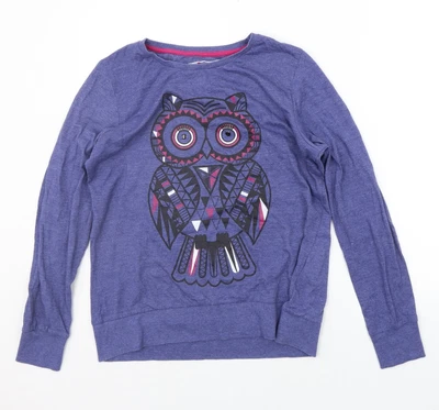 £5.25 • Buy Matalan Womens Blue Roll Neck Geometric Polyester Pullover Jumper Size 14 - OWL
