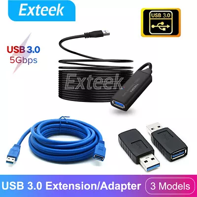 USB 3.0 Extension Male Female Extender Active Signal Booster Adapter Cable Lot • $5.65