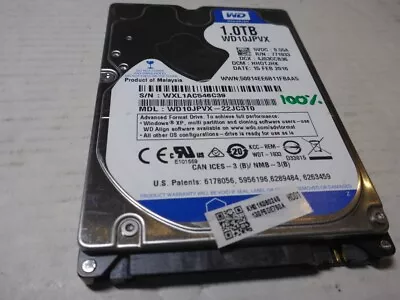 AU SELLER Western Digital WD10JPVX Blue 1TB SATA 6 Gb/s 5400 RPM 2.5  HDD TESTED • $29.95