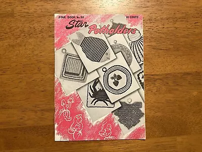 Star Pot Holders Crochet Book Vtg 40s Kitsch Kitchen Patterns 1947 • $10