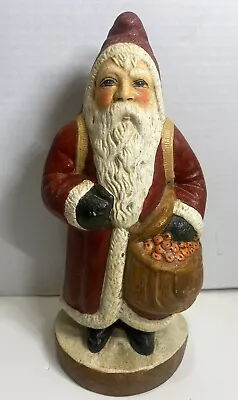 1987 Gorham Vaillancourt Father Christmas With Red Coat Chalkware Santa 11  RARE • $100