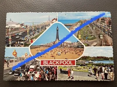 1978 Vintage Postcard Blackpool Multi View Scalloped Edge - Unposted • £0.70