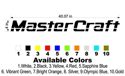 $19.95 • Buy MasterCraft Hull Decal 4 X40 