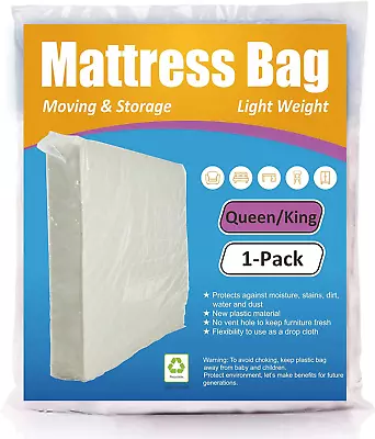 Mattress Bag For Moving And Storage Fits Queen And King Size Mattress 1 Pack • $14.13