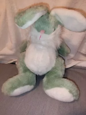 VINTAGE Bunny ClassiQues 18  Easter Plush Toy Dan Dee MINT GREEN • $18