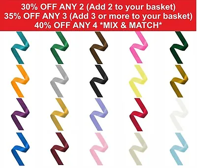 10 Metres Of DOUBLE SIDED Satin Ribbon 3mm 6mm 10mm 15mm 25mm 50mm Widths • £1.95