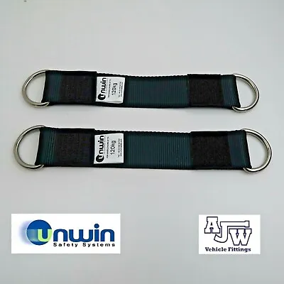 1 Pair Unwin WheelChair Straps / Clamps Restraint D Rings And Webbing 120kg  • £36.95