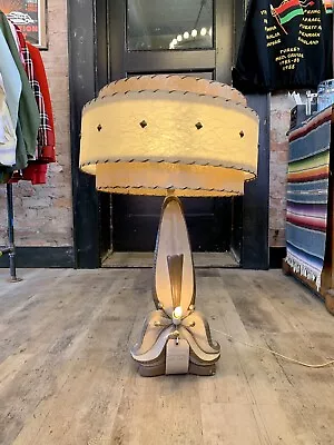 Vintage 1950s Mid Century Modern Continental Art Lamp • $250