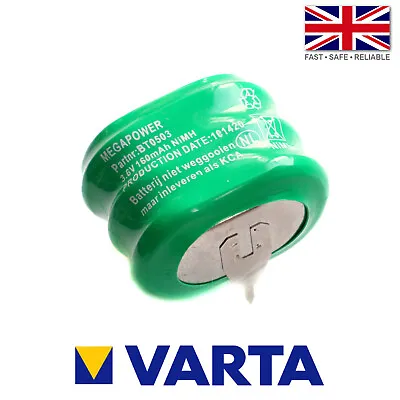 Varta 3/V150H / V150H Ni-MH 3.6V 150mAh Rechargeable 3 Pin Button Cell Battery • £6.99