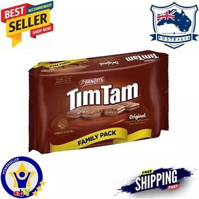 Arnotts Tim Tam Chocolate Biscuits Original Family Pack 365g Free Shipping • $6.95