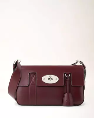 Mulberry 'Bayswater East West' Leather Bag In Black Cherry Shiny -  $1350 - BNWT • $950