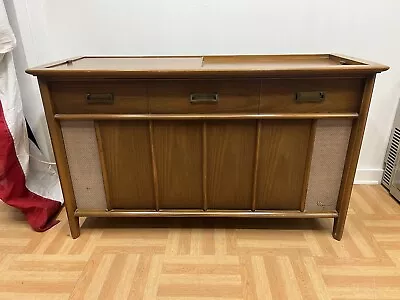 Mid Century Modern RECORD PLAYER CONSOLE Cabinet Stereo Vintage 60s Radio Wood • $399.99