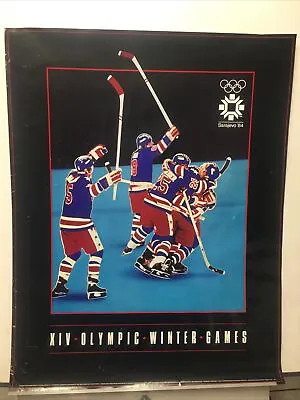 1984 Olympic Hockey Team Winter Games  Miracle On Ice ORIGINAL Poster • $89