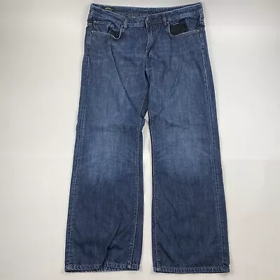Buffalo David Bitton Ruffer 20” Leg Opening Jeans Mens 38x31 Medium Blue Denim • $19.98