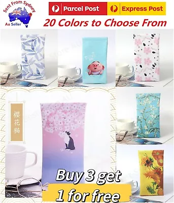 $6.99 • Buy Mouth Snapped Sunglasses Eyeglass Leaves Glasses Case Soft Pouch Bag Pocket AU