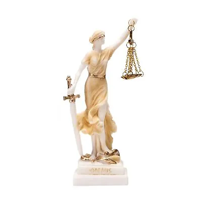 £26.06 • Buy Greek Goddess Themis Statue Blind Lady Justice Lawyer Gift Golden 7.8 Inches